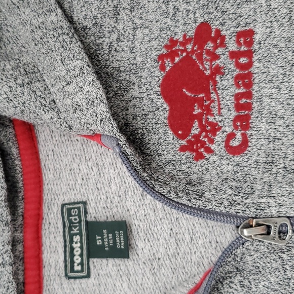 Kids Roots Full Zip Hoodie Sweatshirt - Picture 3 of 6